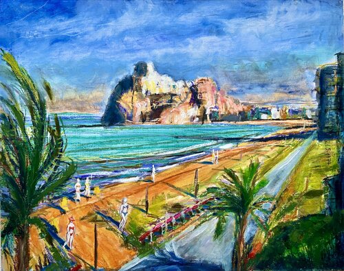 Spanien. Peniscola. Die schöne Stadt an der Costa del Azahar. von Thomas Peter Kausel, Malerei kaufen auf Singulart