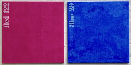 Abstrakte Malerei. Blau und Magenta di Thomas Peter Kausel, Pittura in vendita su Singulart