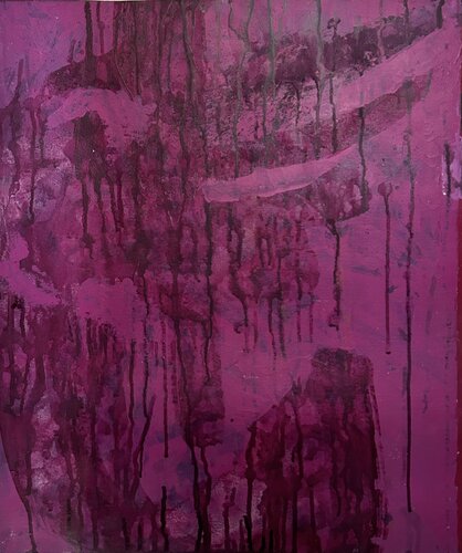 Spaziergang im Wald bei Sonnenuntergang van Thomas Peter Kausel, Schilderij te koop op Singulart