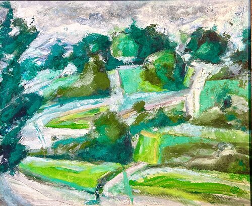 Ein Gemälde voller Lebenskraft. Die Energie der Natur spüren. van Thomas Peter Kausel, Schilderij te koop op Singulart