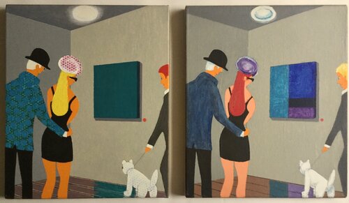 verliebtes Paar di Thomas Peter Kausel, Pittura in vendita su Singulart