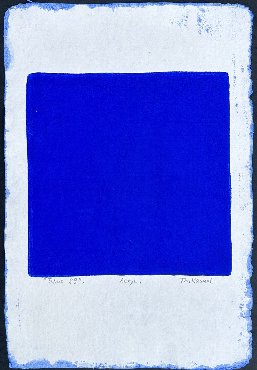 Yves Klein blue by Thomas Peter Kausel (2023) Work on Paper Acrylic