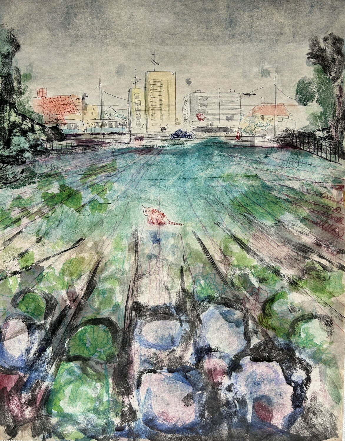 Landschaft 1970 Thomas Peter Kausel