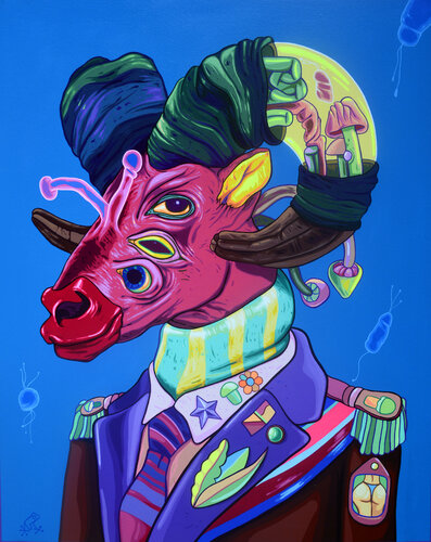 El Gran Cabrón van Frank Arias, Schilderij te koop op Singulart