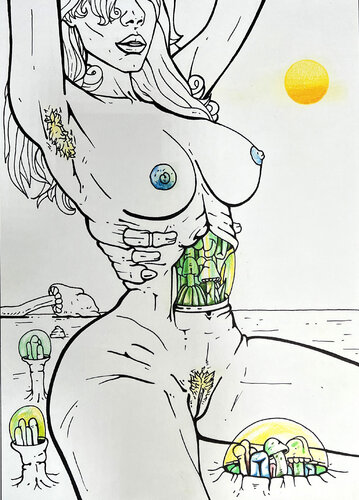 Desierto Atencional di Frank Arias, Disegno in vendita su Singulart