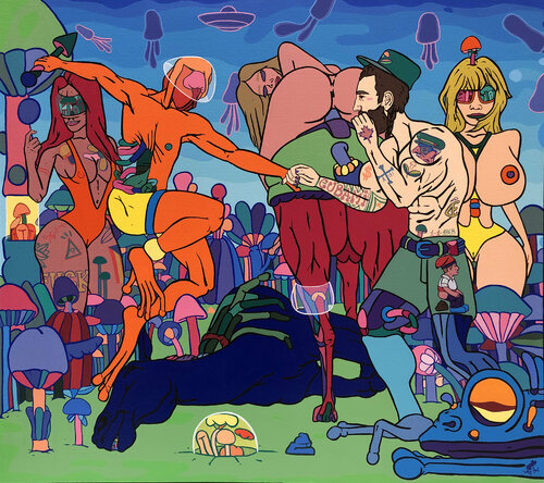 Cástrame! van Frank Arias, Schilderij te koop op Singulart