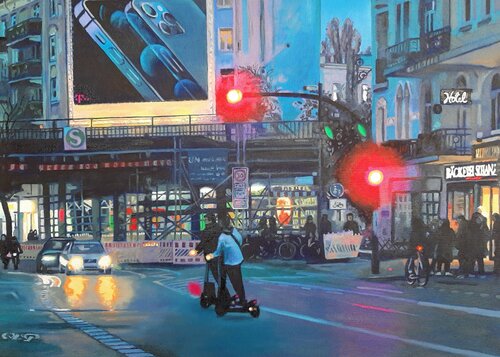 Blue Hour van Ulla Kutter, Schilderij te koop op Singulart