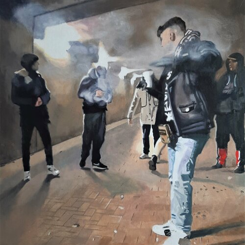 Smoke by Ulla Kutter, 油畫 for Sale on Singulart