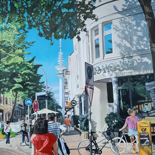 Grindelviertel van Ulla Kutter, Schilderij te koop op Singulart