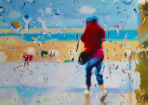 Rainy Beach II von Ulla Kutter, Malerei kaufen auf Singulart