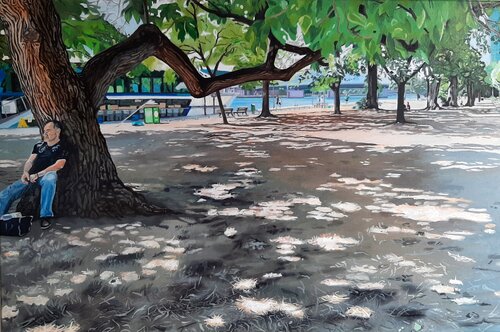 Mainufer by Ulla Kutter, 油畫 for Sale on Singulart