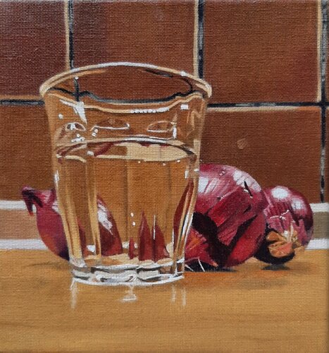 Retsina und Zwiebeln by Ulla Kutter, 油畫 for Sale on Singulart