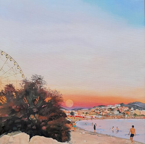 Plage du Prado, Marseille von Ulla Kutter, Malerei kaufen auf Singulart