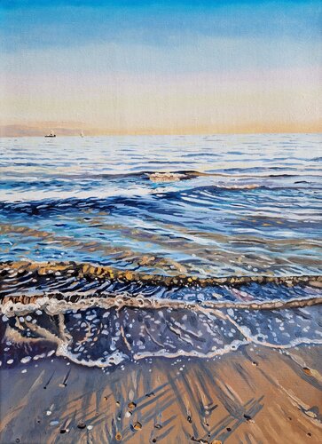 Das Meer im Abendlicht von Ulla Kutter, Malerei kaufen auf Singulart