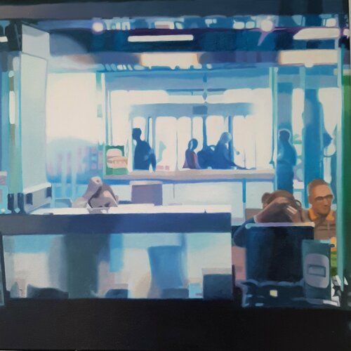 Airport Office van Ulla Kutter, Schilderij te koop op Singulart