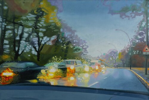 November Road by Ulla Kutter, 油畫 for Sale on Singulart