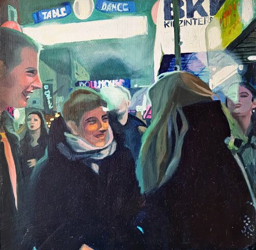St. Pauli Nights di Ulla Kutter, Pittura in vendita su Singulart