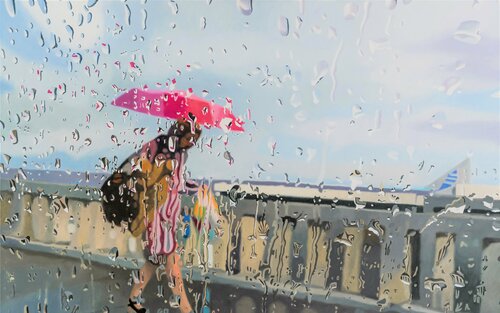 Rainy Day I van Ulla Kutter, Schilderij te koop op Singulart