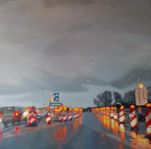 Rainy Day 5 by Ulla Kutter, 油畫 for Sale on Singulart