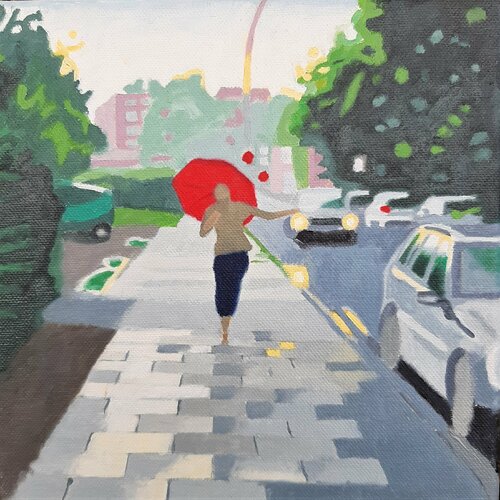 Regenstrasse IV van Ulla Kutter, Schilderij te koop op Singulart