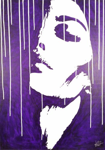 Purple beauty par Kevin Wilczewski, Peinture en vente sur Singulart