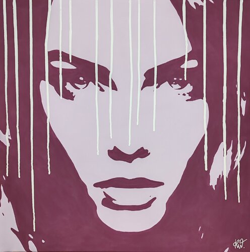 Am I beautiful? - Purple version par Kevin Wilczewski, Peinture en vente sur Singulart