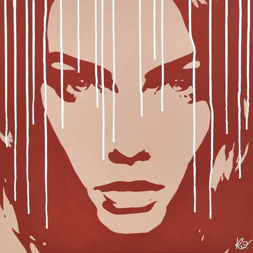 Am I beautiful? - Red version par Kevin Wilczewski, Peinture en vente sur Singulart