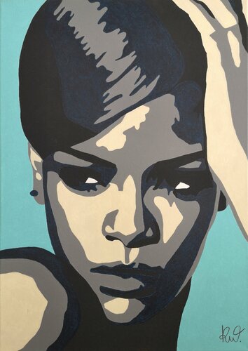 Rihanna par Kevin Wilczewski, Peinture en vente sur Singulart