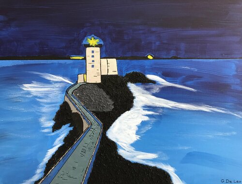 Lighthouse #11 in the blue von Gianluca De Leo, Malerei kaufen auf Singulart