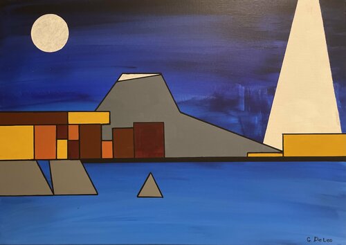 La notte della superluna di Gianluca De Leo, Pittura in vendita su Singulart