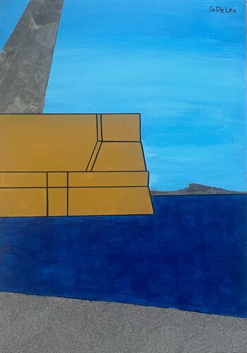 Ipotesi geometrica di castello di Gianluca De Leo, Pittura in vendita su Singulart