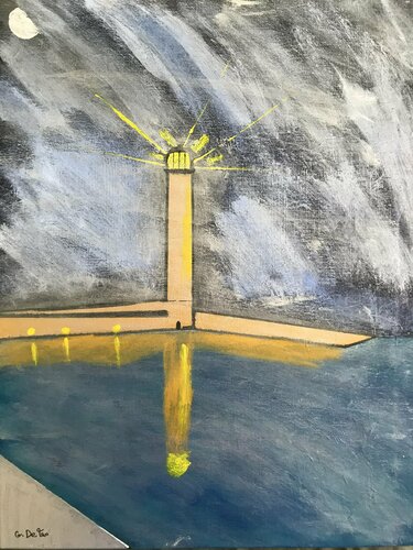 Lighthouse #8 in the Storm di Gianluca De Leo, Pittura in vendita su Singulart