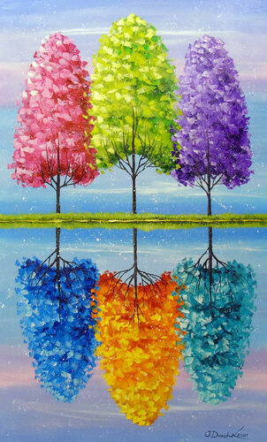 Each tree has a vibrant life di Olha Darchuk, Pittura in vendita su Singulart