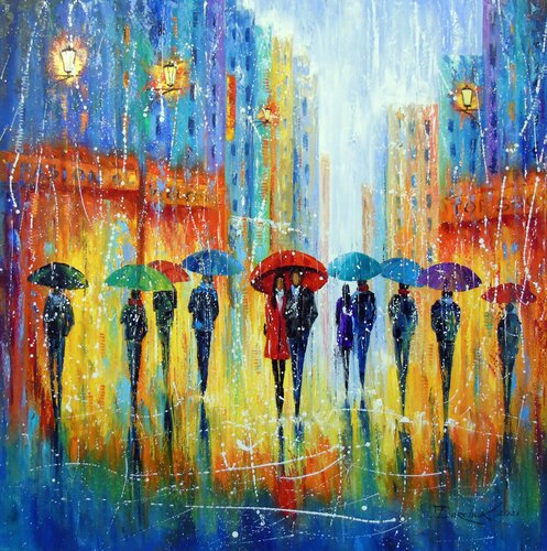 Everything smells different when it rains di Olha Darchuk, Pittura in vendita su Singulart