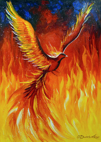 Phoenix bird di Olha Darchuk, Pittura in vendita su Singulart