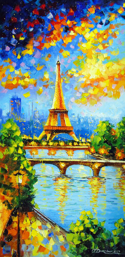 Paris, Paris - love di Olha Darchuk, Pittura in vendita su Singulart