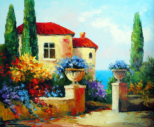 Mediterranean Bliss by Olha Darchuk, Painting for Sale on Singulart