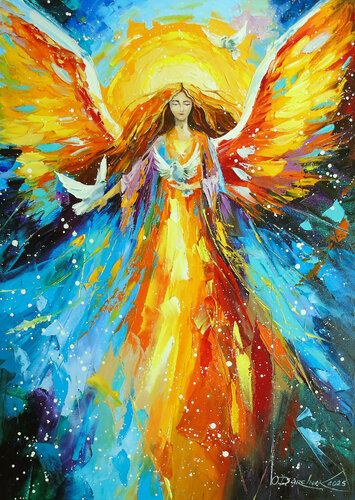 Angel of Peace by Olha Darchuk, 油畫 for Sale on Singulart