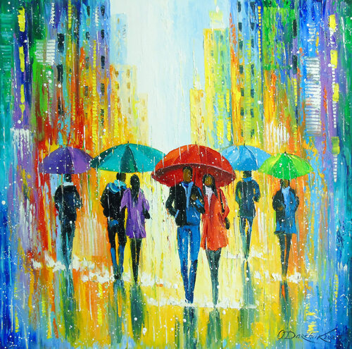 Whispers of Rain and Romance di Olha Darchuk, Pittura in vendita su Singulart