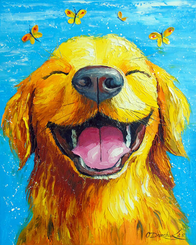 Dog smile von Olha Darchuk, Malerei kaufen auf Singulart