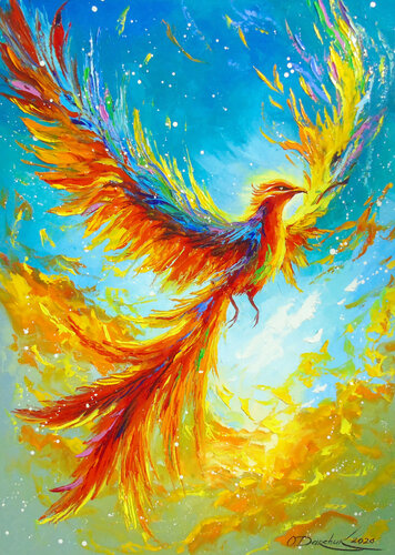 Phoenix. A Moment of Rebirth von Olha Darchuk, Malerei kaufen auf Singulart
