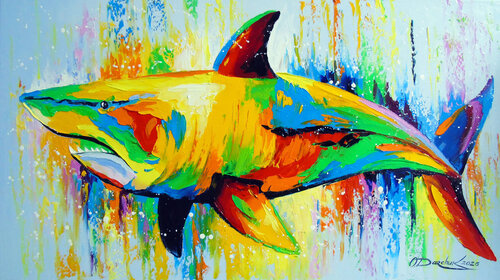 Shark Energy by Olha Darchuk, Painting for Sale on Singulart