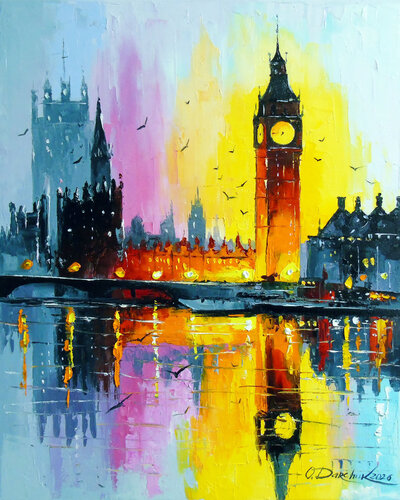 Morning London van Olha Darchuk, Schilderij te koop op Singulart