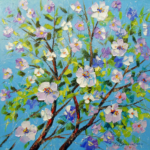 Blooming Apple tree van Olha Darchuk, Schilderij te koop op Singulart