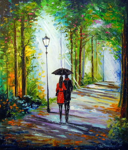 Walk in the Park in the sun and rain Olha Darchuk