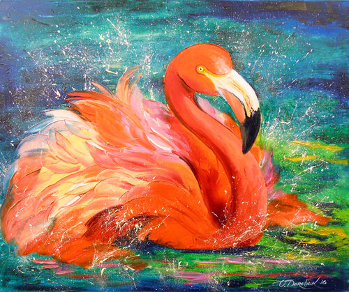 Flamingo von Olha Darchuk, Malerei kaufen auf Singulart