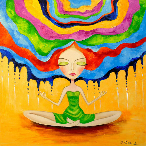Meditation de Olha Darchuk, Pintura a la venta en Singulart