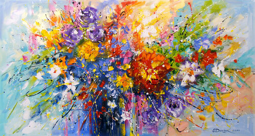 Passionate kiss di Olha Darchuk, Pittura in vendita su Singulart