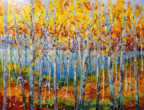 Autumn jazz di Olha Darchuk, Pittura in vendita su Singulart
