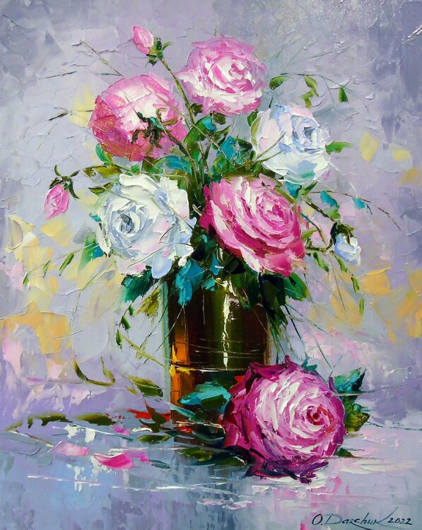 A bouquet of morning roses Olha Darchuk